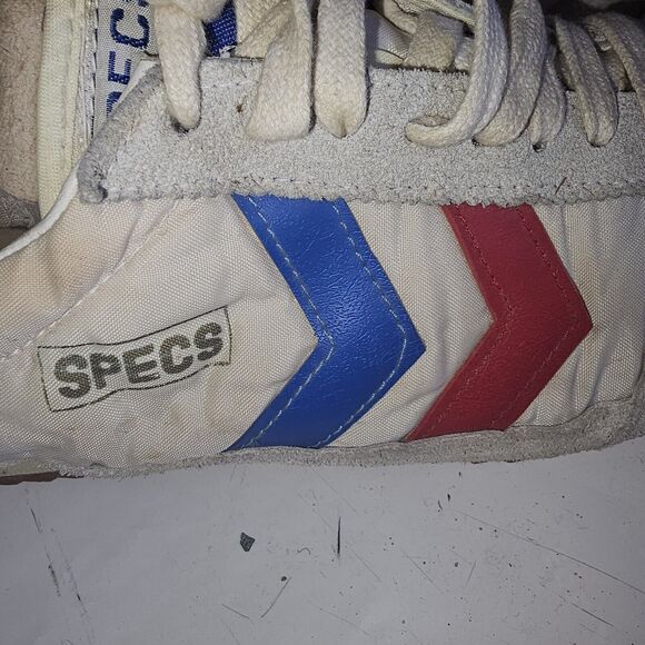 Vtg 1980's Korean VINTAGE RED White Athletic Shoes Size 10 - Picture 4 of 16